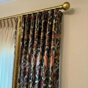 Coordinated Custom Draperies Installation Winchester area.