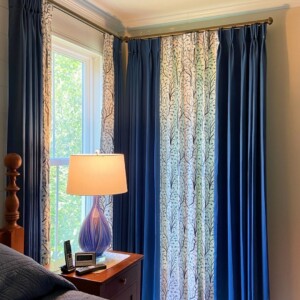 Layered Custom Draperies Winchester Installation.